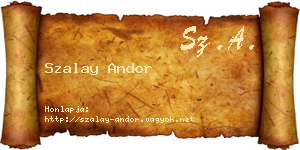 Szalay Andor névjegykártya